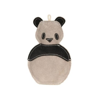 CHICO Panda 19 cm – skórzana zabawka z naturalnym wypełnieniem