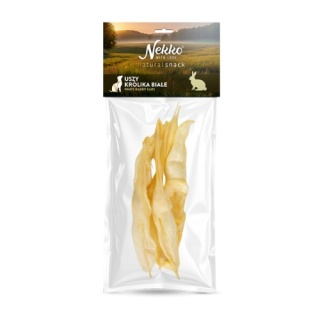 NEKKO NATURAL SNACK Uszy królika białe 5szt.
