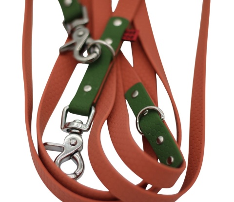 Smycz przepinana Hexa Morelowo - Zielona