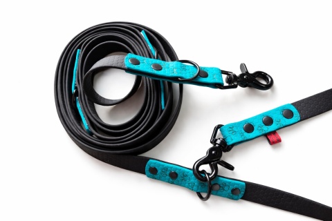 Smycz przepinana Hexa CZARNA