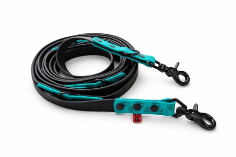 Smycz przepinana Hexa CZARNA