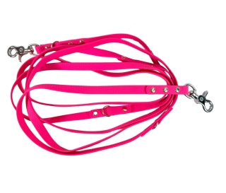 Smycz przepinana dla psa 1,7–3,1 m | 13 mm | różowa neonowa – OUTLET