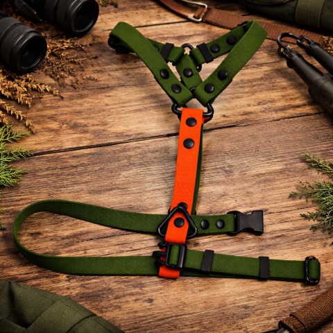 Szelki Guard Hexa Oliwkowo-Morelowe